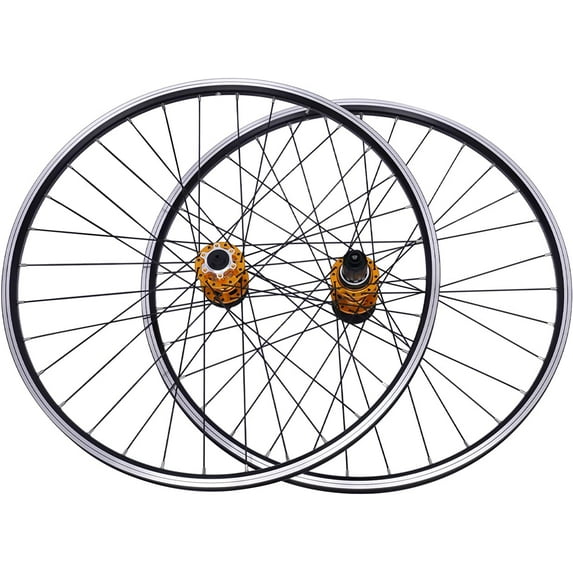 29 Inch Wheelset, Mountain Bike Wheelse, Aluminium Alloy Quick Release Front Rear Black Bike Suitable 7-12 Speed Cassette, Rim Double 6-Hole Disc Brake MTB Wheelset