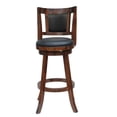 thumbnail image 1 of 29 Inches Swivel Wooden Frame Counter Stool with Padded Back Brown - Saltoro Sherpi, 1 of 5