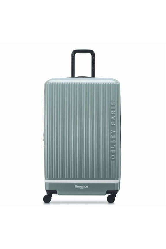 29” Large Checked Hardside Expandable Luggage, Spinner Wheels, Sage Green