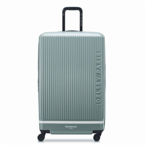 29 Large Checked Hardside Expandable Luggage, Spinner Wheels, Sage Green