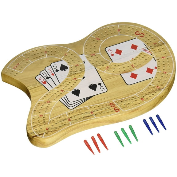 29" Large Cribbage Board with 3 Tracks