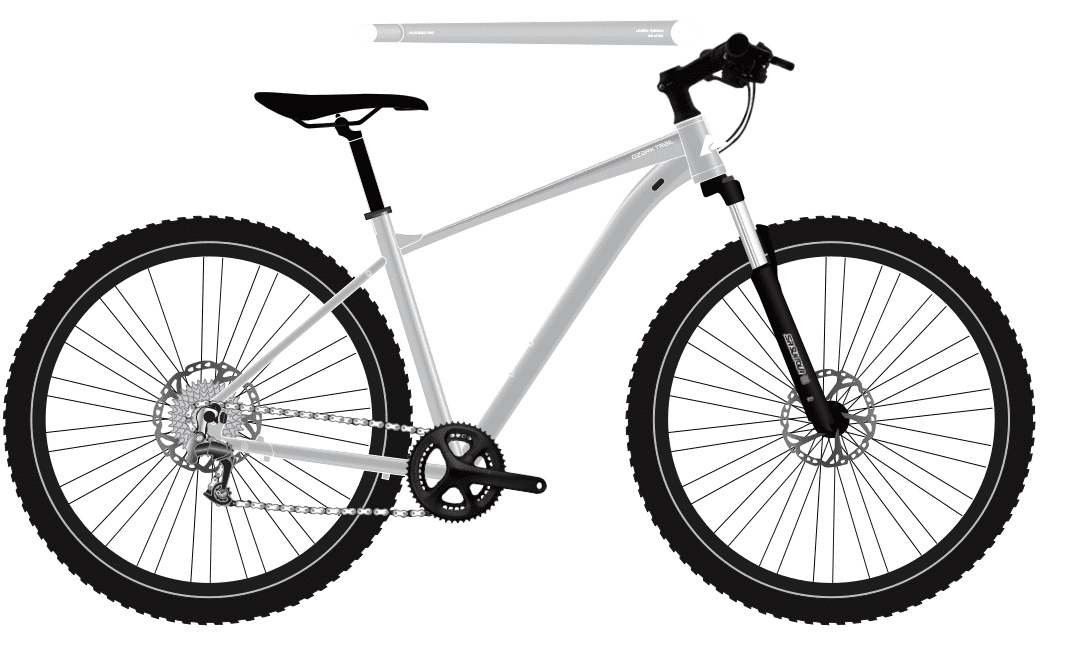 Ozark Trail 29" Ridge Pro Limited Edition Mountain Bike, Large Frame, Fits Riders 5'10'-6'2"+, Silver, Adult, Unisex