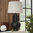 thumbnail image 1 of 29" Matte Black Ceramic Spherical Table Lamp - Nourison, 1 of 7