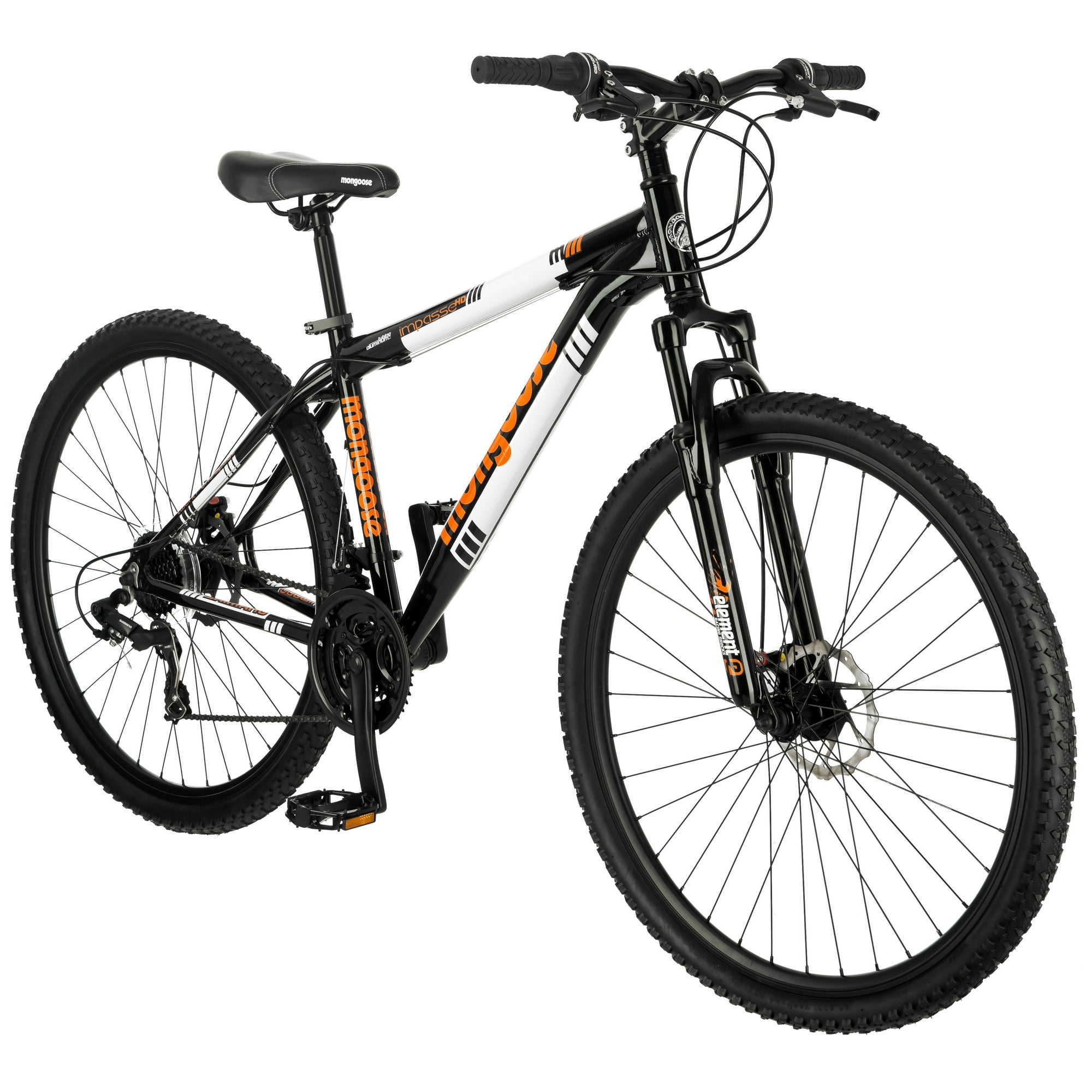 29 Mongoose Impasse HD Men's Mountain Bike, Black/Orange - Walmart.com