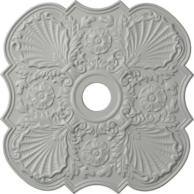 29"OD x 3 5/8"ID x 1 3/8"P Flower Ceiling Medallion Frost Finished