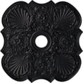 thumbnail image 1 of 29"OD x 3 5/8"ID x 1 3/8"P Flower Ceiling Medallion (Fits Canopies up to 6 1/4"), Hand-Painted Steel Gray, 1 of 6