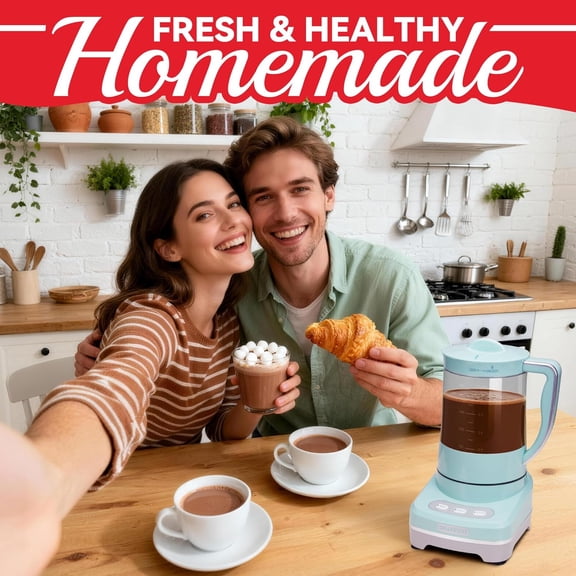 29 Oz Hot Chocolate Maker Machine, Electric Milk Frother and Steamer, Hot Cocoa Maker Machine for Hot Chocolate Bar, Detachable Pitcher, 2 Speed Mode, 3.5 Cups,