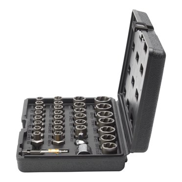 25-Piece Stripped Bolt Extractor Socket Set – Damaged Screw Remover & Easy Out Kit