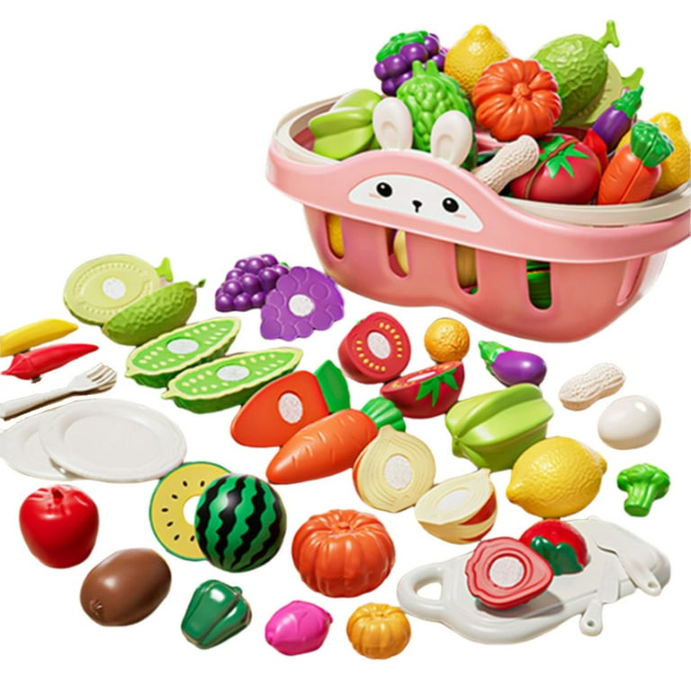 Amazon Toy Play Food Set 29 PCS Cutting Play Food Toy For Toddler