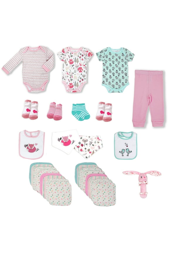 29 Piece Baby Girls Infant Apparel Layette Gift Set, NB-3M