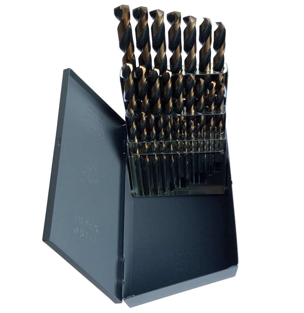 29 Piece Heavy Duty High Speed Steel Drill Bit Set in Metal Case, Sizes