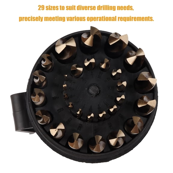 29-Piece M2 High Speed Steel Drill Bit Set