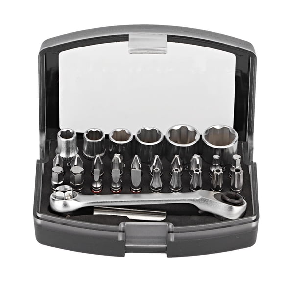 29-Piece Mini Portable Precision Ratchet Wrench Set, Sleeve Bit Holder for Auto Repair and Maintenance Hand Tools Kit