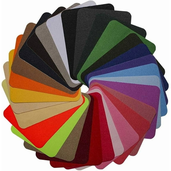 29 Pieces Iron On Patches for Clothing Jeans, Adhesive Colorful Jacket Jean Clothes Denim Patches Iron 29 Colors, 4.9 x 3.7 Inch