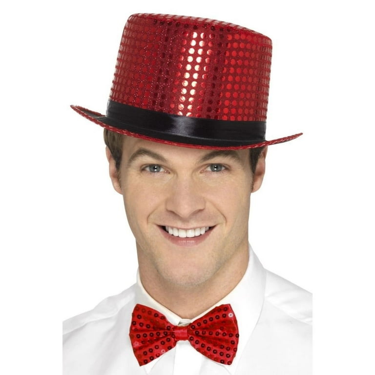 Sequin Top Hat Adult Black Sequin Top Hat Adult Black