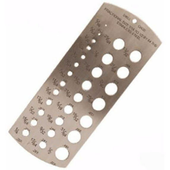 New Fractional SAE Drill Bit Hole Size Gauge Tool Gage
