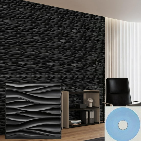 29 Sq.Ft 3D Wall Panels, Modern Interior Accent Wall Panel Geometric Textured Wall Tiles for for Living Room Hotel Office,11.8"x11.8", 30Pack