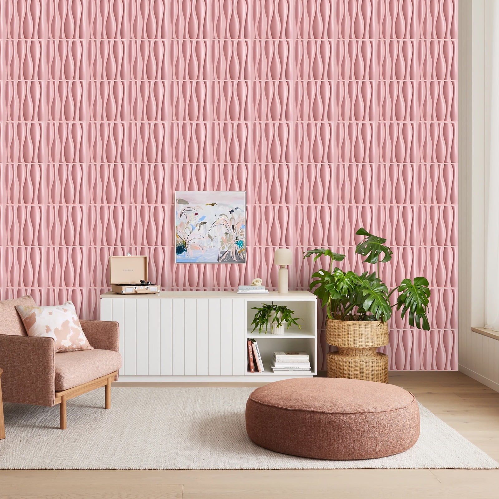 Photo inspiration: Geometric Textured Walls Reference: 29 Sq Ft 3D Wall Panels Modern Interior Accent Wall