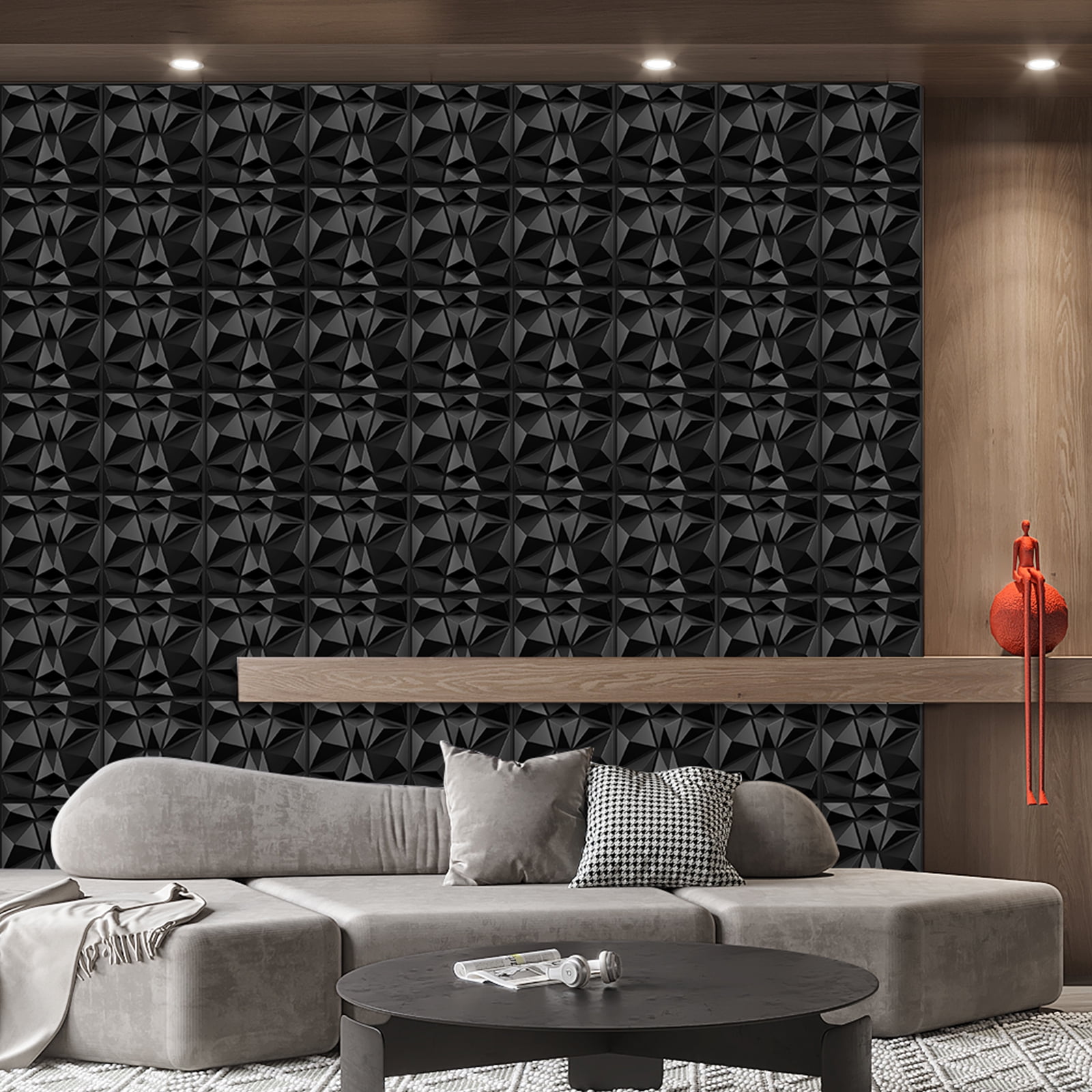 Picture of 29 Sq.Ft 3D Wall Panels, Modern Interior Accent Wall Panel Geometric ...