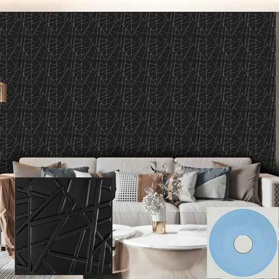 29 Sq.Ft 3D Wall Panels, Modern Interior Accent Wall Panel Geometric Textured Wall Tiles for for Living Room Hotel Office,11.8"x11.8", 30Pack