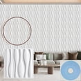 thumbnail image 1 of 29 Sq.Ft 3D Wall Panels, Modern Interior Accent Wall Panel Geometric Textured Wall Tiles for for Living Room Hotel Office,11.8"x11.8", 30Pack, 1 of 8