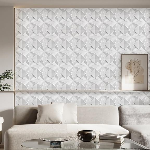 29 Sq.Ft 3D Wall Panels, Modern Interior Accent Wall Panel Geometric Textured Wall Tiles for for Living Room Hotel Office,11.8"x11.8", 30Pack