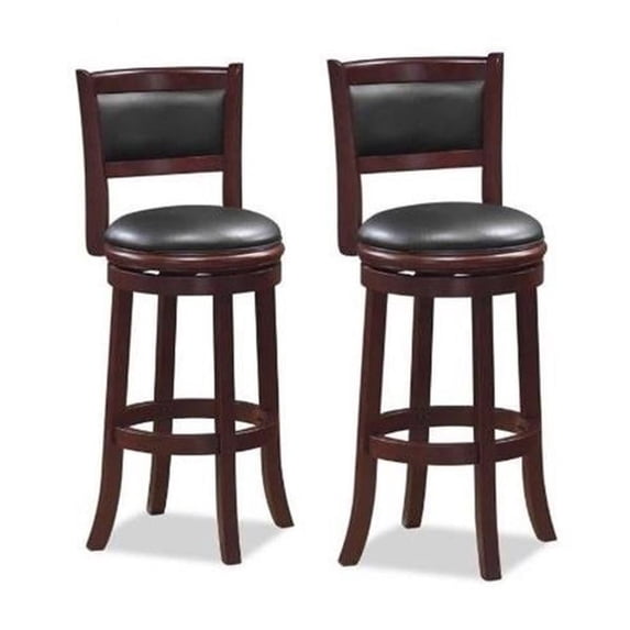 29" Swivel Bar Stool in Cherry - Set of 2