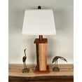 thumbnail image 1 of 29" Tall Battery Operated Live Edge Wood Table Lamp for Indoor or Outdoor, 1 of 5