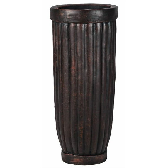 Vintage Home 29" Tall Black Fiberstone Planter