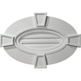 thumbnail image 1 of 29"W x 20"H x 1 3/4"P, Horizontal Oval Gable Vent with Keystones, Functional, 1 of 2