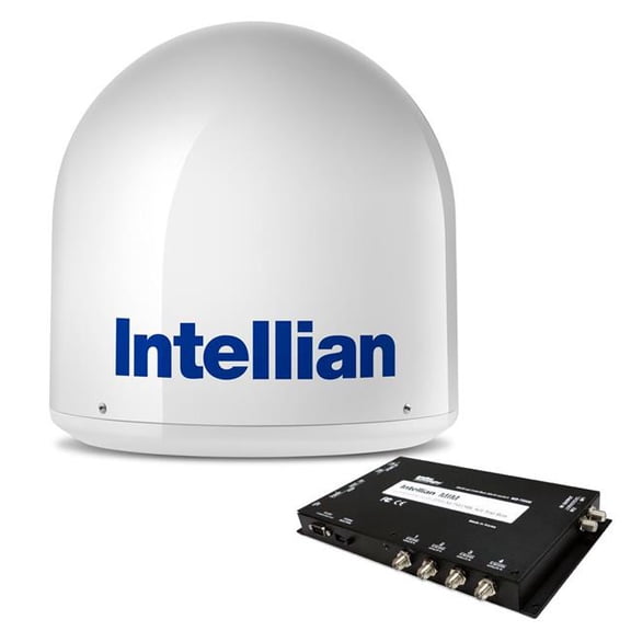 Intellian B4-209DN i2 US System Plus MIM Switch & 15M RG6 Cable