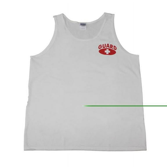 Kemp USA 29" White and Red Classic Kemp USA Lifeguard Medium Tank Top Shirt