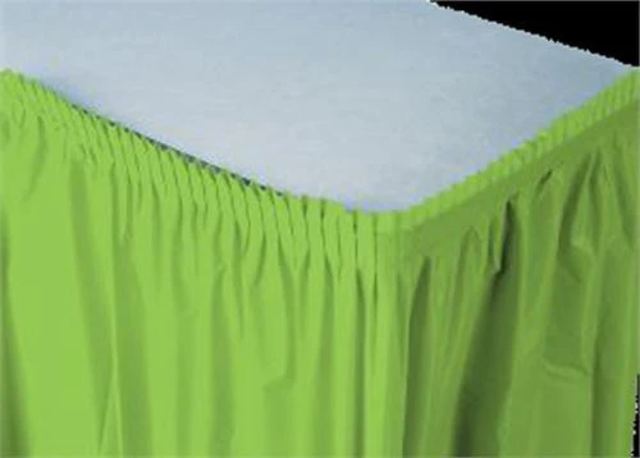 29" X 14' Pleated Plastic Table Skirt Choose From 18 Color (APPLE GREEN