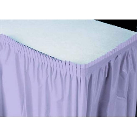 29" X 14' Pleated Plastic Table Skirt Choose From 18 Color (LAVENDER)