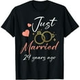 thumbnail image 1 of 29 Years Marriage Anniversary Wedding Ring Just Married T-Shirt, 1 of 4