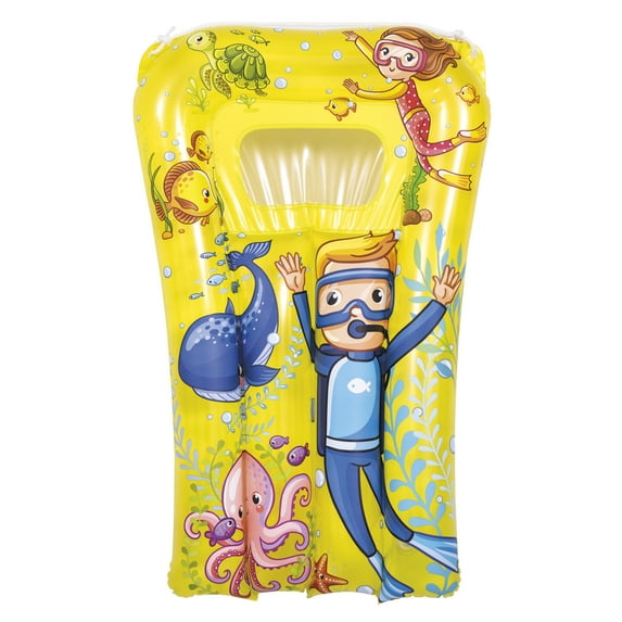 29" Yellow Underwater Sea World Inflatable Kick Board