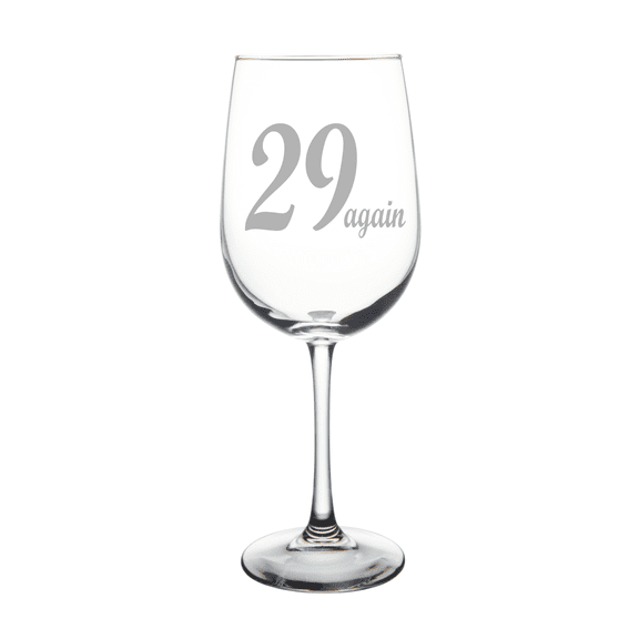 C&M Personal Gifts 29 Again Funny Birthday 19 oz. Wine Glass - 30th Birthday
