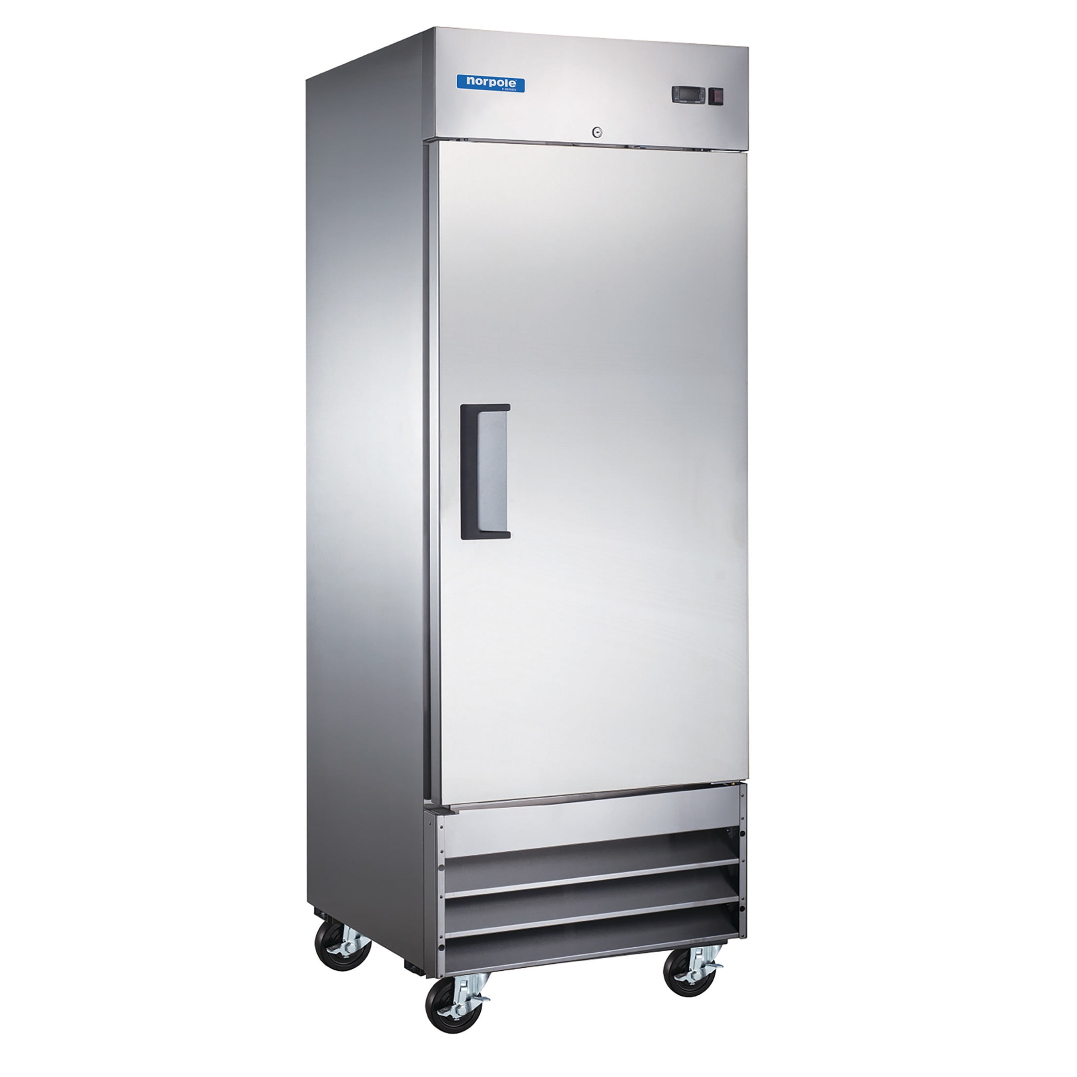 29 in. 19 cu. ft. Single Door Commercial Reach-In Refrigerator in Stainless Steel
