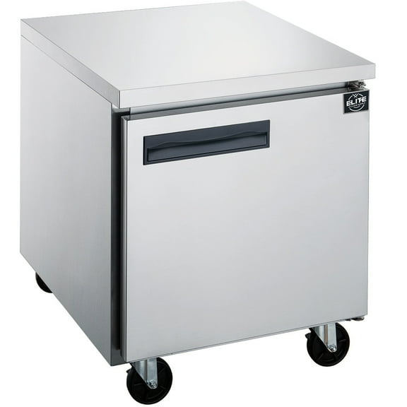 NSF 27 in. Undercounter Refrigerator 6.5 Cu.Ft. Commercial Refrigerator in Stainless Steel, Worktop Single Door Cooler