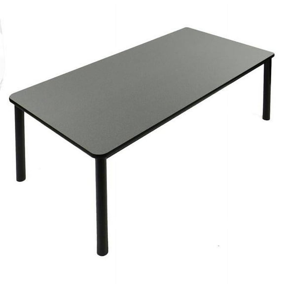 29 in. High Pressure Rectangular Laminate Reading Library Table, Montana Granite - 30 x 48 in.