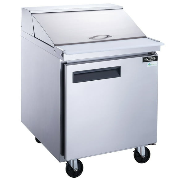 NSF 29'' W Commercial Refrigerator Sandwich&Salad Prep Table 7 Cu.Ft. Meg Top Counter Height Stainless Steel Cooler