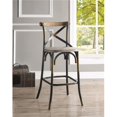 thumbnail image 1 of 29 in. Zaire Bar Chair - Antique Copper & Antique Oak, 1 of 1