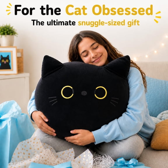 29-inch Jumbo Cat Plush Design - Squishy Cuddly & Fun - Ideal Gift for Family Members - Exceptional & Exclusive Size
