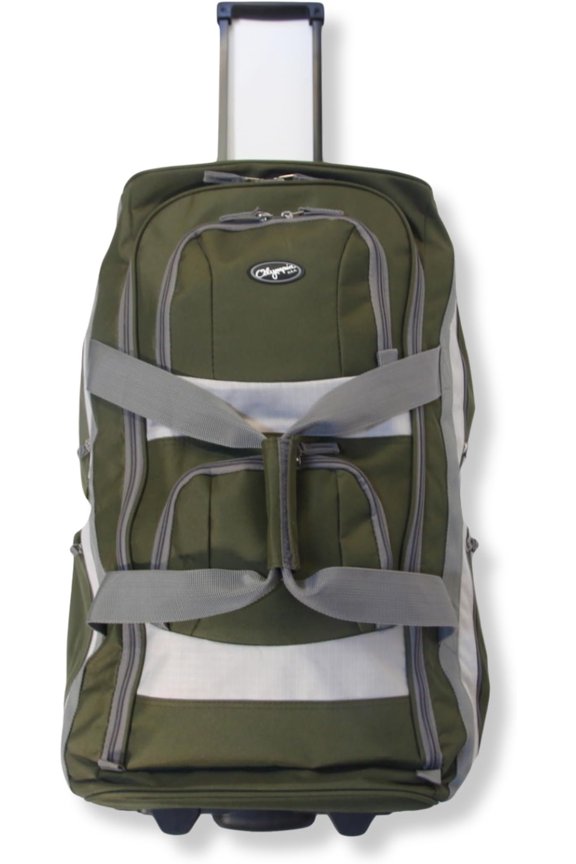 29 inch Size 8 Pockets Wheeled Rolling Duffel Bag Water Resistant Luggage Lightweight Travel Suitcase with Retractable Handle