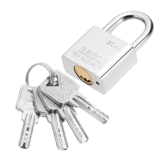 29 x 15 x 50mm Heavy Duty Lock Alloy Steel High Security Padlock with 4 Keys