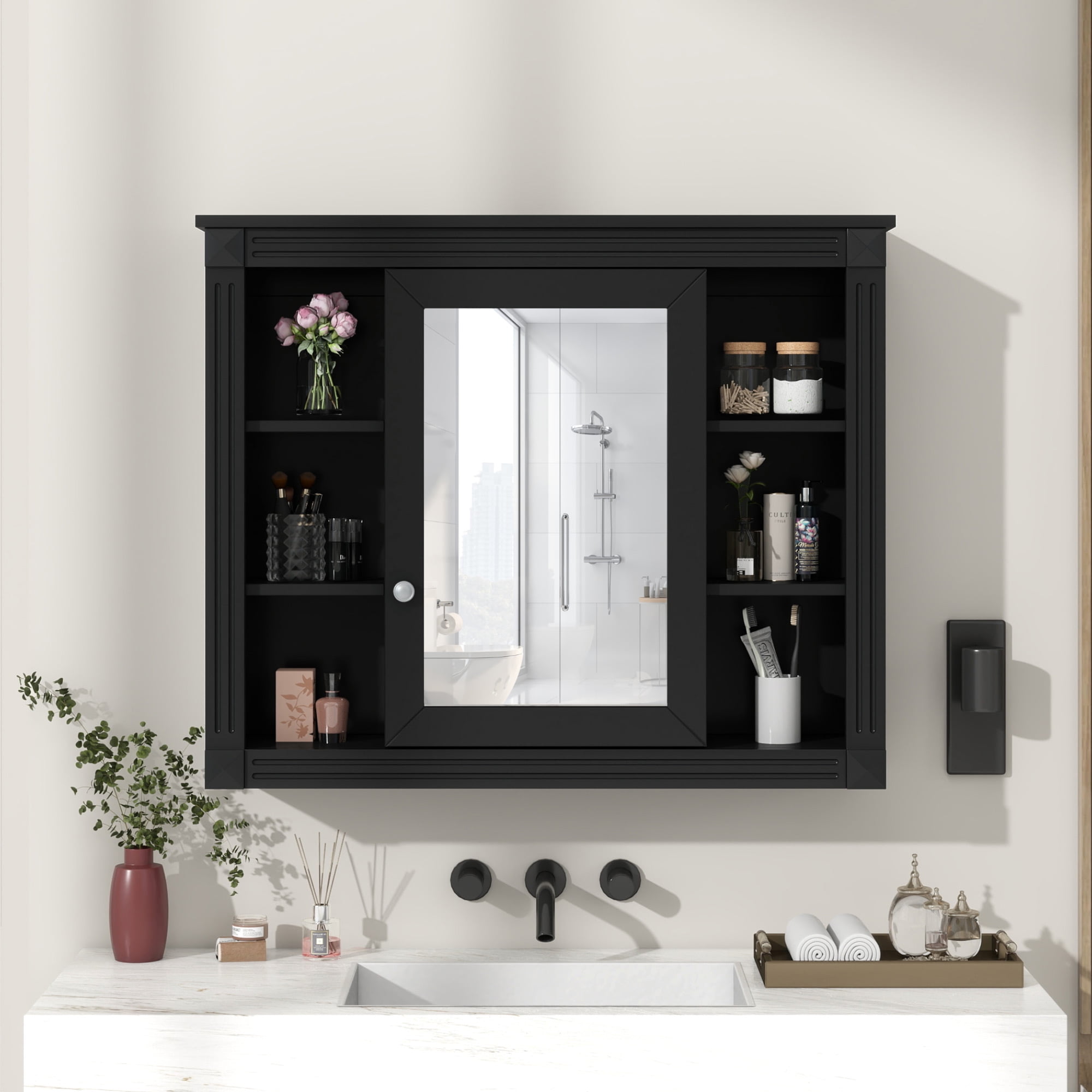 29'' x 28'' Modern Wall Mounted Bathroom Medicine Cabinet, Bathroom ...