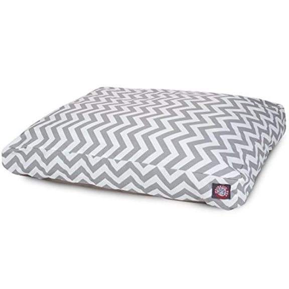 29 x 36 in. Zig Zag Rectangle Pet Bed - Grey