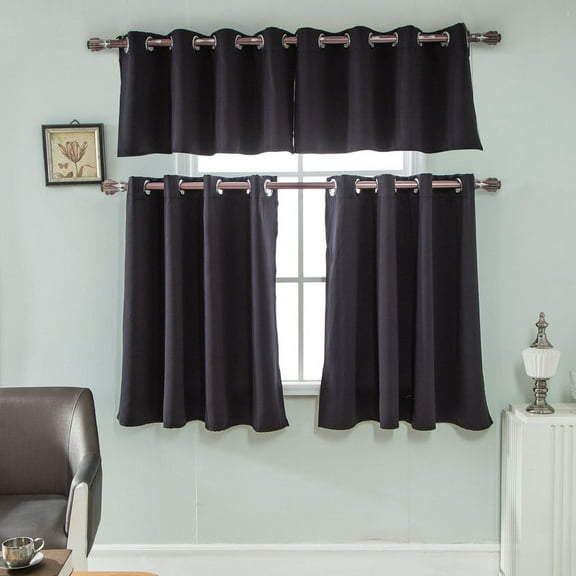 29 x 36 inch Blackout Curtains, Elegant Country Small Window Curtains Half Window Decor Window Shades for Living Room/Cafe Shop/Bathroom, Blackout Cafe Short Kitchen Curtains 1 Panels