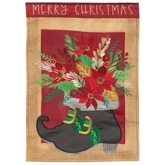 29 x 42 in. Shaped Christmas Boots Garden Flag - Large