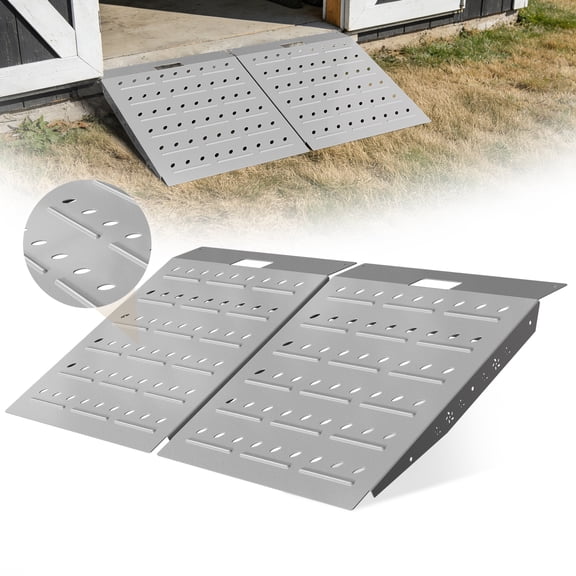 29" x 48" Shed Ramp Heavy-Duty Loading Ramps Curb Ramp for Lawn Mower Anti-Slip, 1800LB Capacity